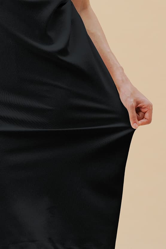 Anti-see-through: T-dress with sash
