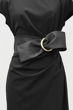 Cotton Blend Sash T-Shirt Dress
