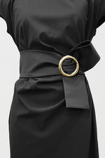 Cotton Blend Sash T-Shirt Dress