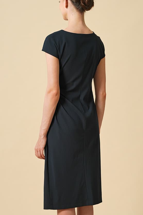 Smart Stretch Cool: Smart Stretch Cool Dark Navy Sash T-Dress