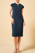 Cool Touch Material: Cooling Split Neck Sack Dress