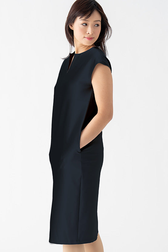Cool Touch Material: Cooling Split Neck Sack Dress