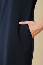 Cool Touch Material: Cooling Split Neck Sack Dress