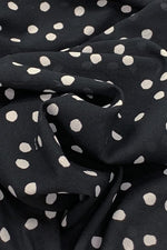 Stretch Chiffon: Monotone Large Dot Dramatic Dress