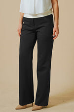 Space Material: Straight Wide Pants