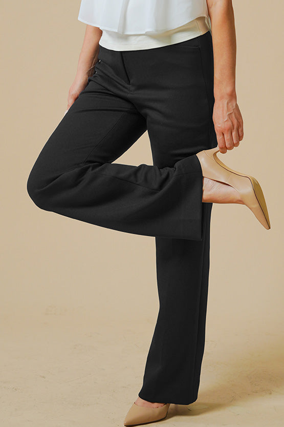 Space Material: Straight Wide Pants