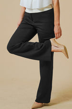 Space Material: Straight Wide Pants