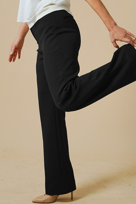 Space Material: Straight Wide Pants