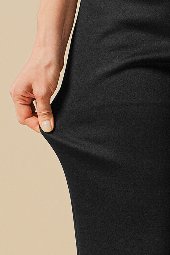 Space Material: Straight Wide Pants