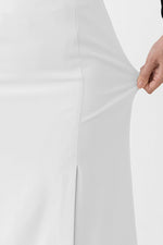 All-Season Material: Smart Stretch Front Vent Skirt