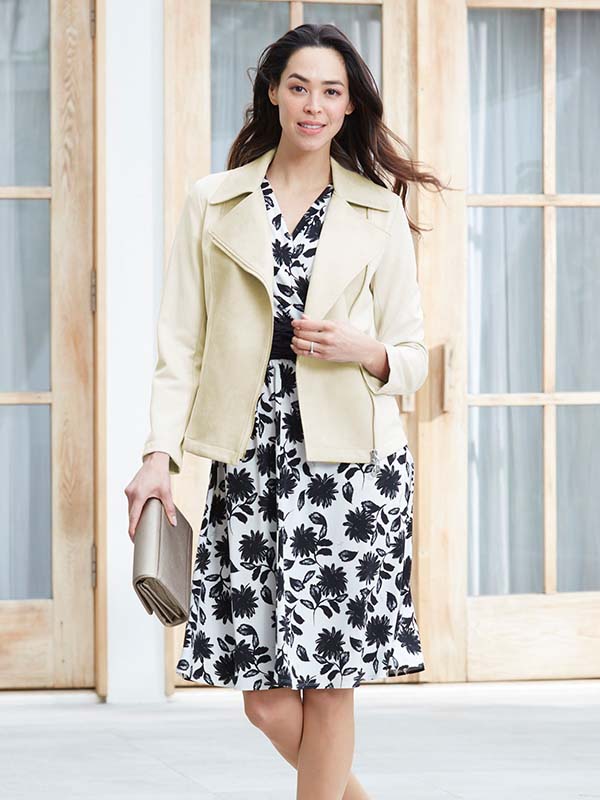 Black Gerbera Marilyn Dress