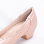Champagne Pink Vegan Leather Fluffy Flats