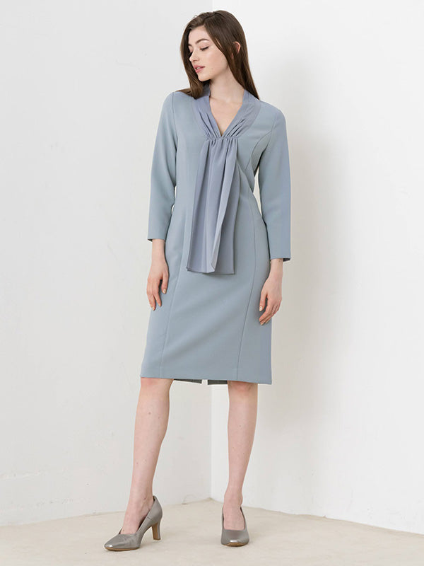 Pale Blue Bow-Tie Dress