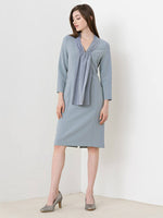 Pale Blue Bow-Tie Dress