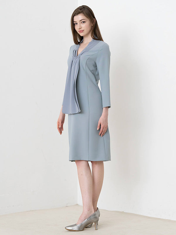 Pale Blue Bow-Tie Dress