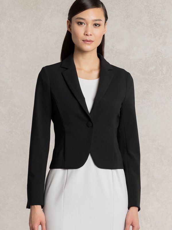 All-Season / No Lining: Black Short Tailored Jacket