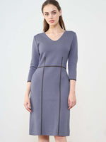 Washable Knit: Blue Knit Dress