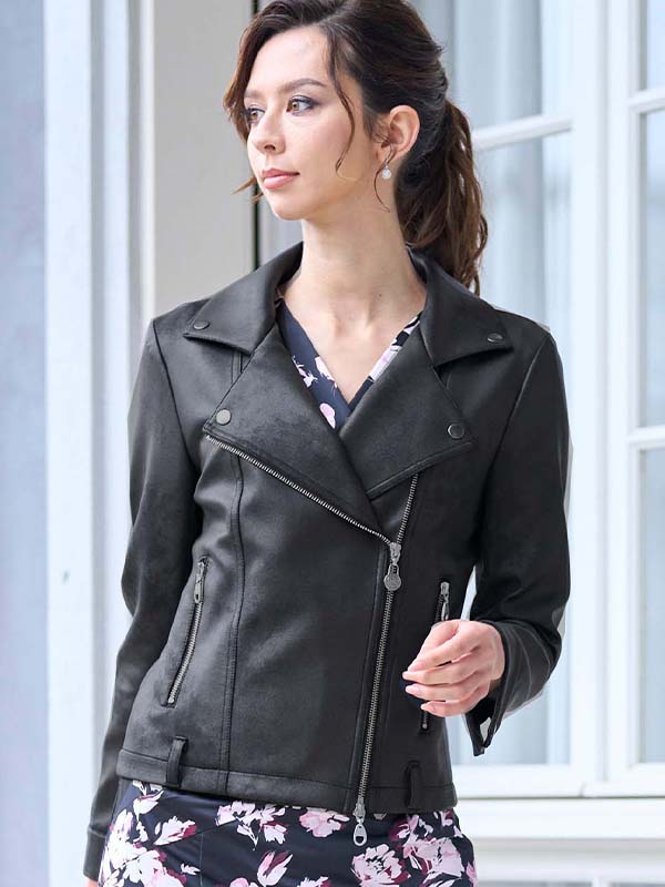 Black Soft Stretch Riders Jacket