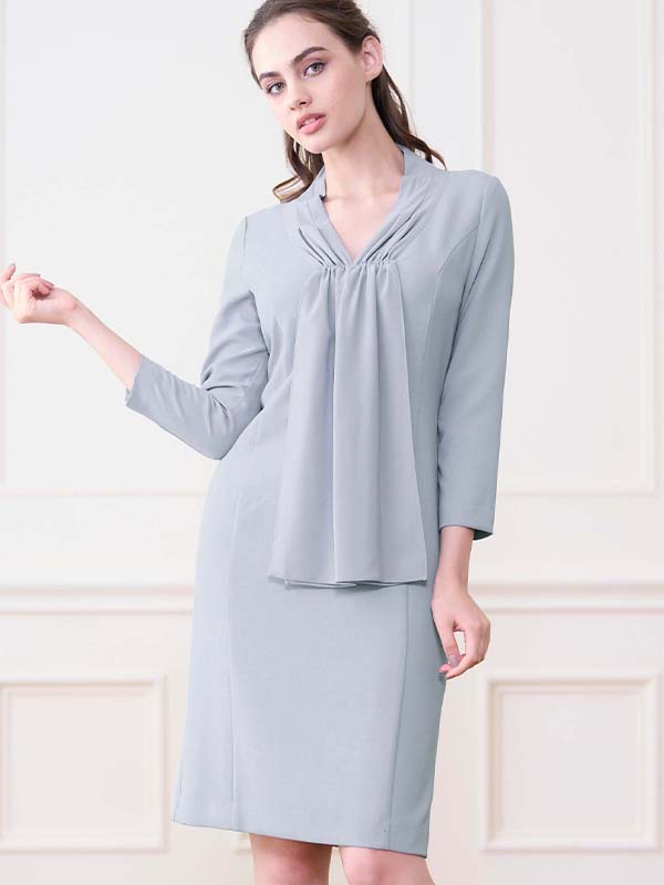 Pale Blue Bow-Tie Dress