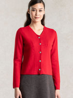 Red Bejeweled Cardigan