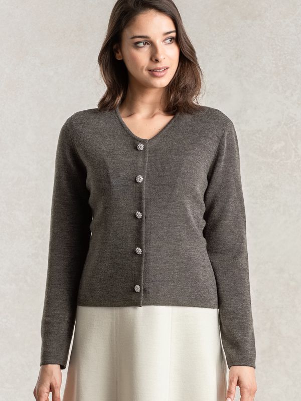 Charcoal Gray Bijou Cardigan
