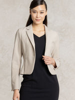 All-Season / No Lining: Greige Short Tailored Jacket