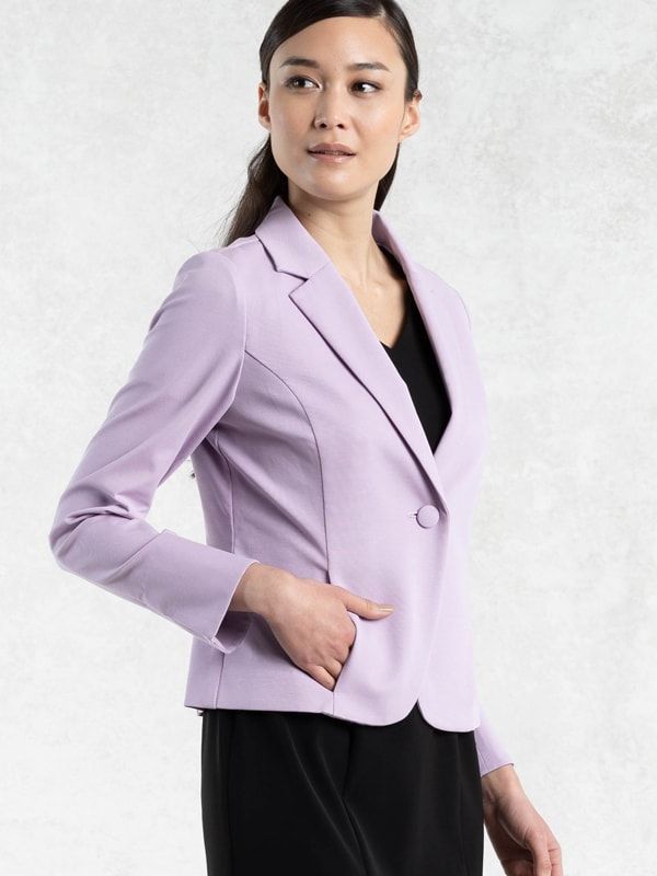 Cotton Blend: Lilac Tailored Jacket