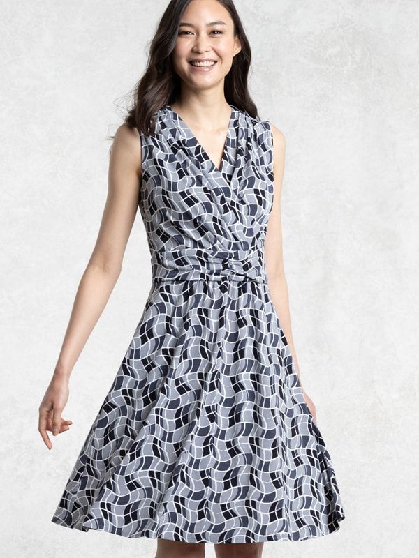 Optical Gray Marilyn Dress