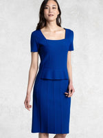 Washable Knit: Royal Blue Tacking Knit Dress