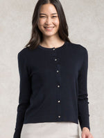 Navy Crew-Neck Cardigan