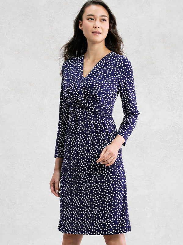 Navy Koyuki Twist Dress