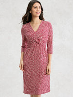 Red Mille-Fleur Twist Dress
