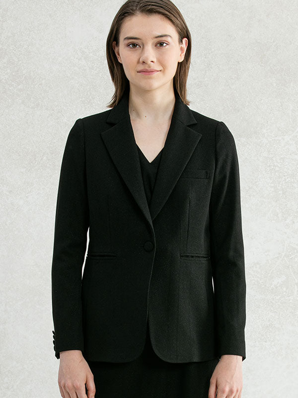 Starry Black Long Tailored Jacket