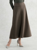 Long Length: Khaki Bias Long Skirt