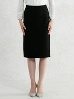 Suit Friendly: Starry Black Knee-Length Skirt (Suit Compatible)