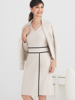 Greige Piping Dress