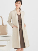 Khaki V-Neck Daily Dress