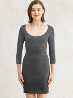 Charcoal Gray 3/4 Sleeve Warm Underdress