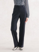 All-Season Material: Smart Stretch Navy Straight Pants