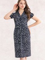 Navy Clover Shell Dress