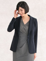 Cotton Blend: Navy Tailored Jacket