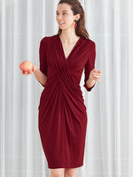 Red Venus Drape Dress
