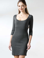 Charcoal Gray 3/4 Sleeve Warm Underdress
