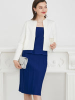Washable Knit: Royal Blue Tacking Knit Dress