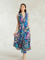 Stretch Chiffon: Water Mirror Marilyn Long Dress