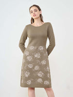 Sepia Rose Knit Dress
