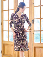 Leopard Gather Dress