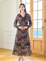 Stretch Chiffon: Leopard Print Chiffon Frill Long