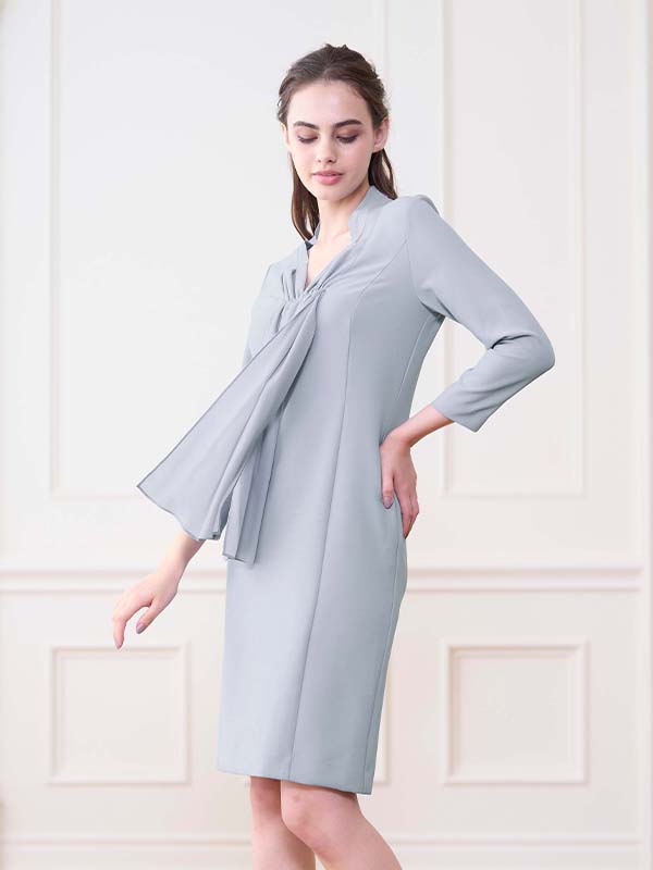 Pale Blue Bow-Tie Dress