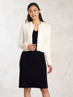 White Short Cardigan